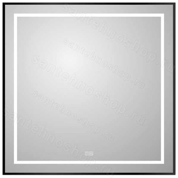 Зеркало с подсветкой BelBagno KRAFT SPC-KRAFT-900-800-LED-TCH-WARM-NERO 90x80, черный