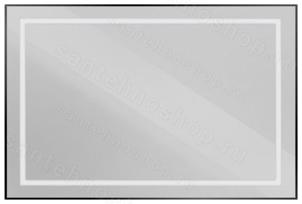 Зеркало с подсветкой BelBagno KRAFT SPC-KRAFT-1200-800-SENS-NERO 120x80, черный