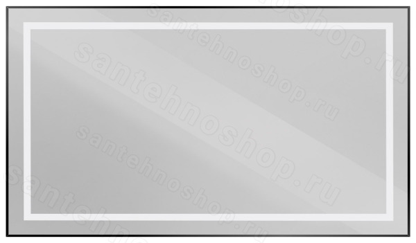 Зеркало с подсветкой BelBagno KRAFT SPC-KRAFT-1400-800-SENS-NERO 140x80, черный