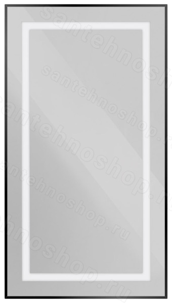 Зеркало с подсветкой BelBagno KRAFT SPC-KRAFT-500-900-SENS-NERO 50x90, черный