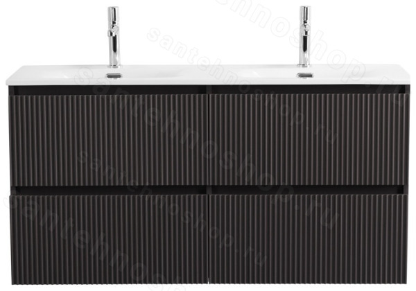 Тумба под раковину BelBagno Uno UNO-1200-4C-SO-GSO 120x45,5 подвесная, Темно-Серый Матовый