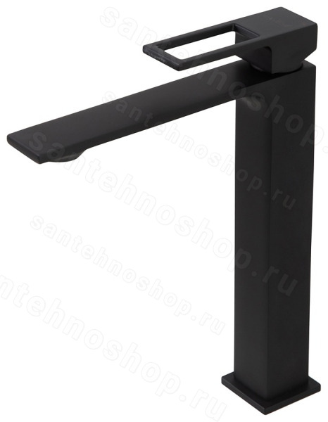 Смеситель для раковины BelBagno Luce LUC-LMC-NERO-W0 высокий, черный матовый