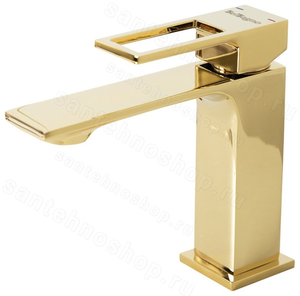Смеситель для раковины BelBagno Luce LUC-LVM-ORO, глянцевое золото