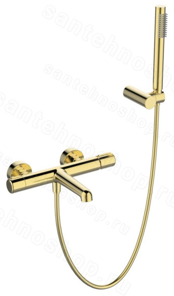 Смеситель для ванны BelBagno UNO UNO-VASM/DFS-ORO, глянцевое золото
