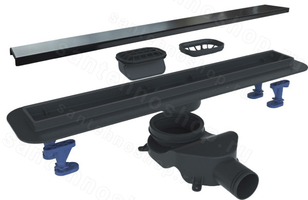 Душевой лоток BelBagno LUCE BB-LD-LUCE-70-NERO 70 см, черный матовый