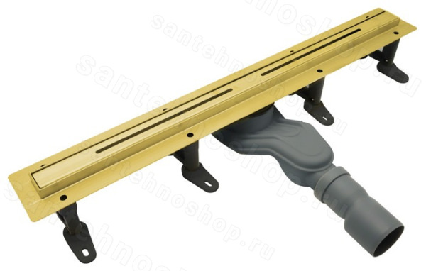 Душевой лоток Cezares LUX LUX-LD-70-BORO 70 см, золото брашированное