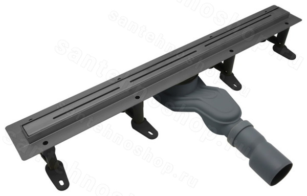 Душевой лоток Cezares LUX LUX-LD-90-GM 90 см, оружейная сталь