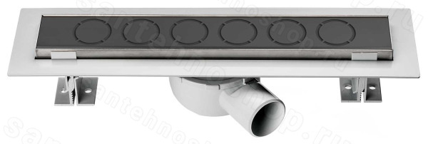 Душевой лоток Vincea OPTIMA SAY.601.70.B.M.S.NSNGH 70 см, черный матовый / хром 70 см, черный матовый / хром