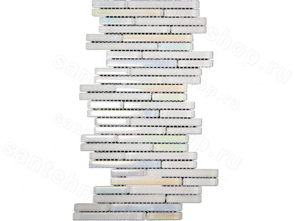 Мозаика L´Antic Colonial Mosaics Glacier Mini Strip Metallic White Strip Metallic