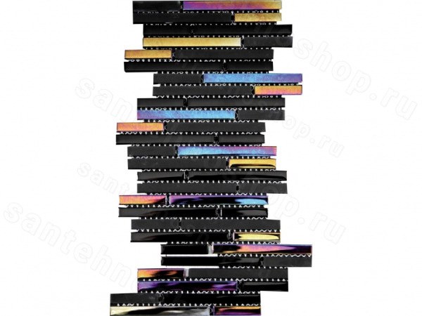 Мозаика L´Antic Colonial Mosaics Glacier Mini Strip Metallic Black Strip Metallic