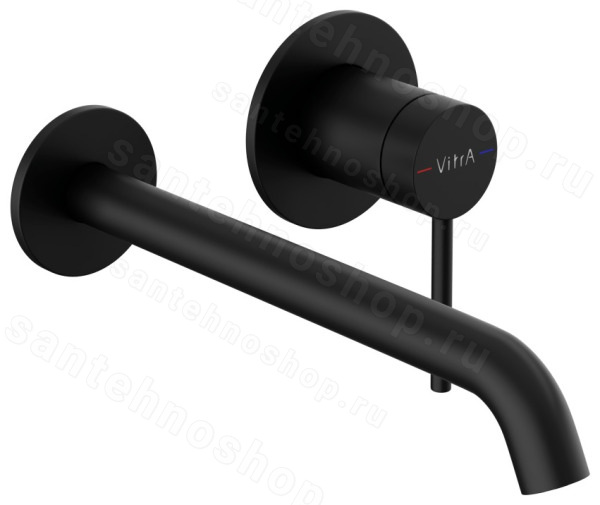 Смеситель для раковины VitrA Minimax Round A4354936EXP встраиваемый, черный матовый