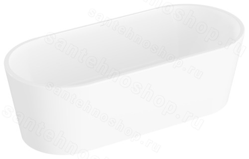 Акриловая ванна VitrA Geo 65380006000 180x80 отдельностоящая, белая 180x80 отдельностоящая, белая