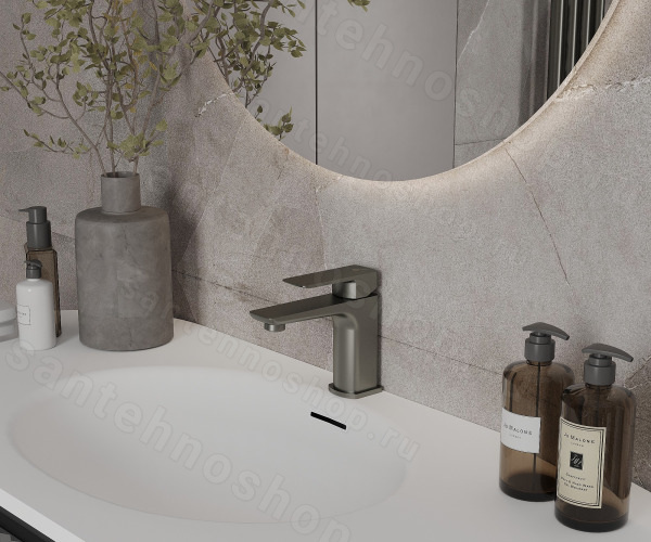 Смеситель для раковины Oliveeka D OL-139003-BGM, матовый оружейный металл
