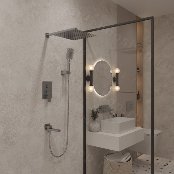 Душевая система Oliveeka D OL-939003-BN встраиваемая, никель матовый