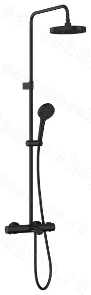 Душевая система VitrA Base Round A4730336EXP, матовый черный