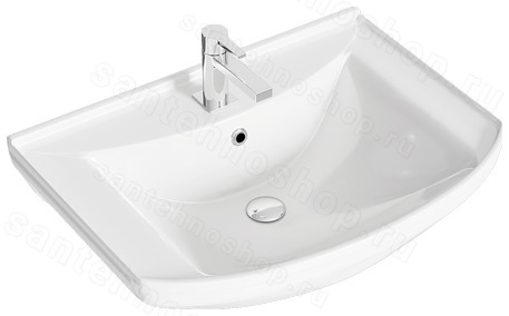 Тумба с раковиной Aqwella Барселона BA0106K 66x52 напольная, белый