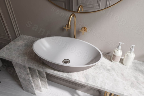 Раковина HOLBI DIONE 59x35, белая матовая