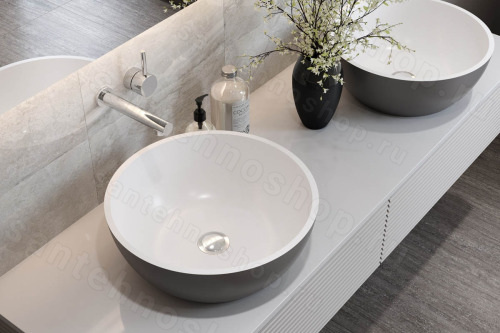 Раковина HOLBI MOON 43x43, белая матовая