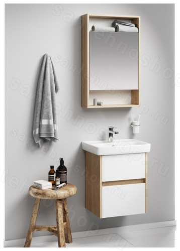 Зеркальный шкаф Aqwella Сити SIT0405DB 50x80, дерево тёмное 50x80, дерево тёмное