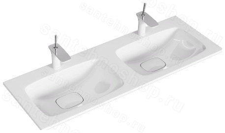 Тумба с раковиной Aqwella Акцент ACC0112W 122x45 подвесная, белый