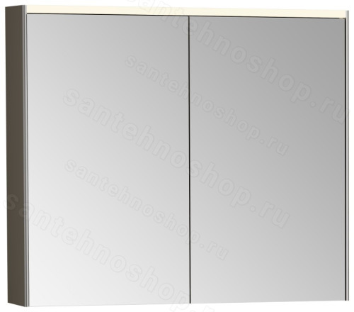 Зеркальный шкаф с подсветкой VitrA Core 66911 82x69, брашированный хром 82x69, брашированный хром