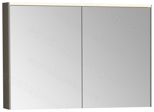 Зеркальный шкаф с подсветкой VitrA Core 66912 102x69, брашированный хром 102x69, брашированный хром