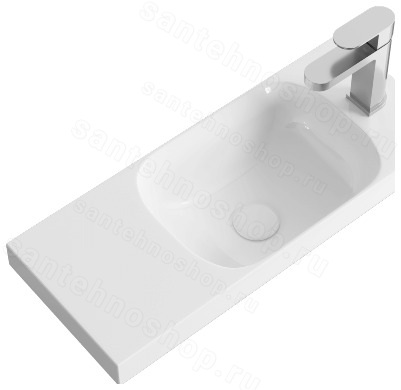 Тумба с раковиной Aqwella Альба ALB0106RLS+ALB0706WM 60x25 подвесная, бетон светлый / Белый