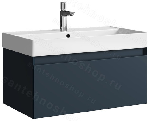 Тумба с раковиной Aqwella Геометрия GE01081GRM 81x48 подвесная, серый