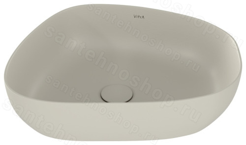 Накладная раковина VitrA Outline Recycled 57x45, бежевая матовая