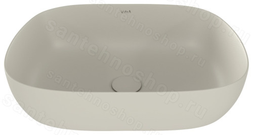 Накладная раковина VitrA Outline Recycled 63x42, бежевая матовая