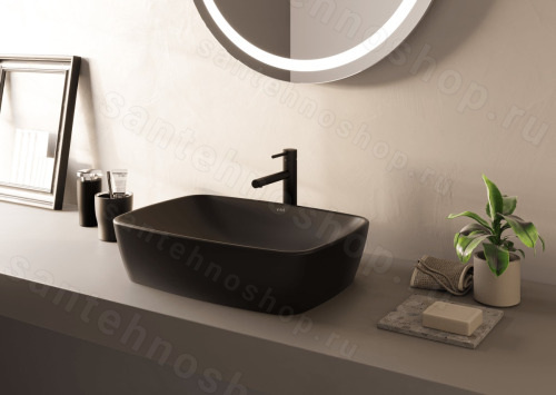 Накладная раковина VitrA Shift 55x38, черная матовая
