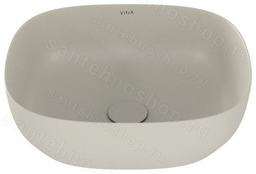 Накладная раковина VitrA Outline Recycled 48x42, бежевая матовая
