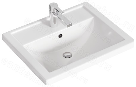 Тумба с раковиной Aqwella Контур KN0105WG 50x40 подвесная, белый глянцевый
