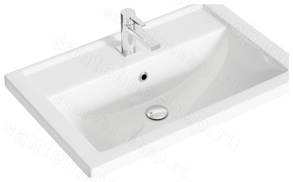 Тумба с раковиной Aqwella Контур KN0107PG 71x46 подвесная, пудровая глина
