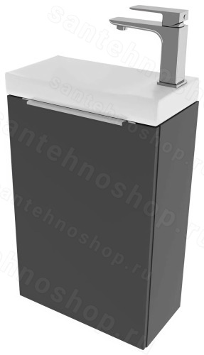 Тумба под раковину ZOV Монови Слим MS40G 41x23 подвесная, антрацит