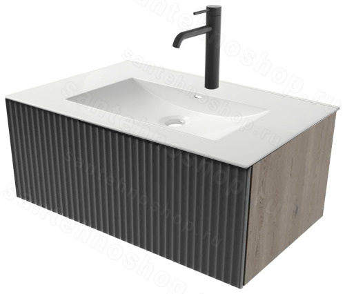 Тумба под раковину ZOV Кито Флавио K60FL 59x43 подвесная, лиони PET