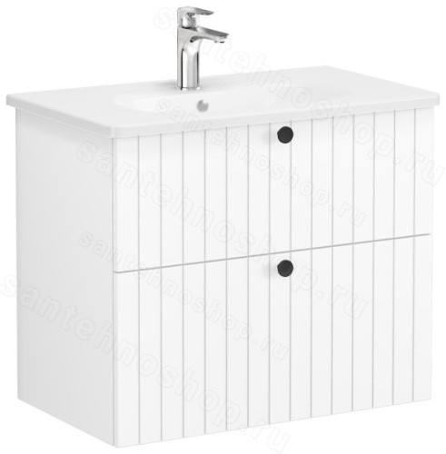 Тумба с раковиной VitrA Root Groove 69436 76x45 подвесная, матовый белый