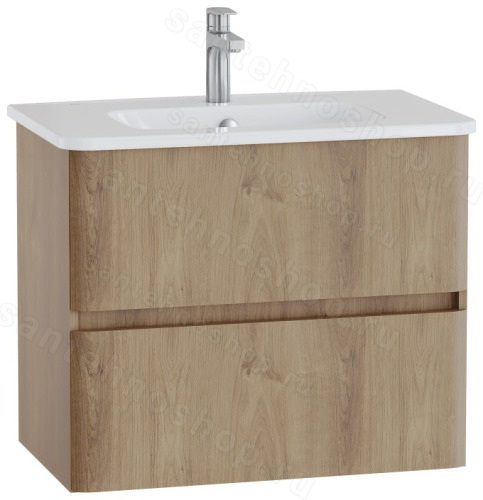 Тумба с раковиной VitrA Mia Plus Round 69825 78x46 подвесная, золотой дуб