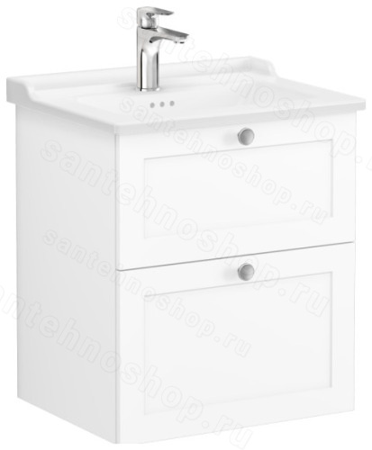 Тумба с раковиной VitrA Root Classic 68848 56x45 подвесная, матовый белый