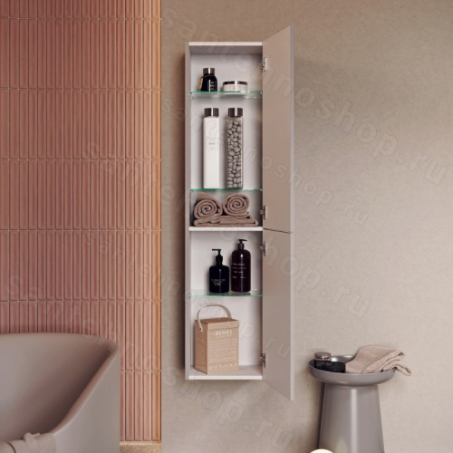 Шкаф-пенал Aqwella Пьюр PUR0535KS 35x140, бежевый