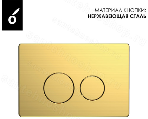 Кнопка смыва для инсталляции Oliveeka OL-R22-BG, золотой матовый