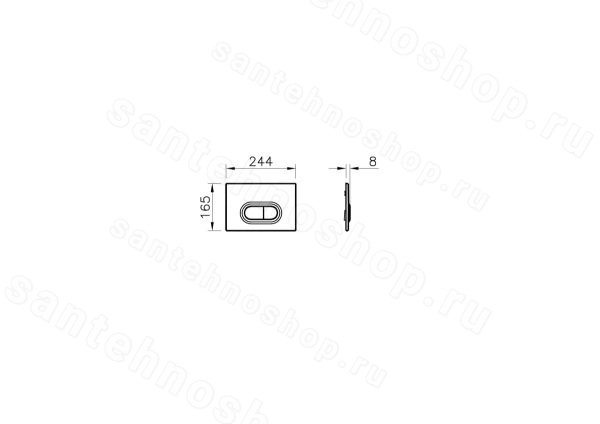 Кнопка смыва для инсталляции VitrA Loop O 740-0940, матовый хром