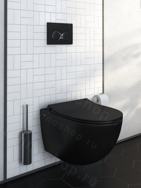 Кнопка смыва для инсталляции VitrA Sirius 740-0411, матовый черный