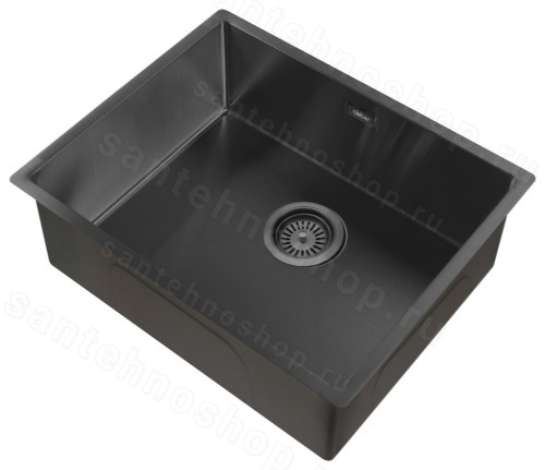 Кухонная мойка Abber Wasser kreis AF2196MB 54x44 стальная, черный матовый