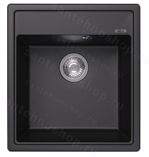 Кухонная мойка Abber Quarz AQ2901B 46x51 из кварцевого композита, черный