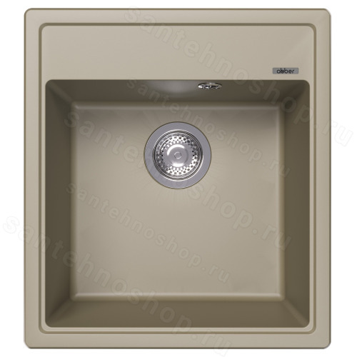 Кухонная мойка Abber Quarz AQ2901S 46x51 из кварцевого композита, песочный