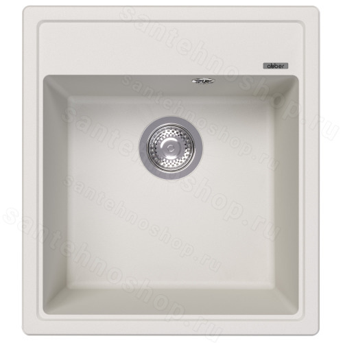 Кухонная мойка Abber Quarz AQ2901W 46x51 из кварцевого композита, белый