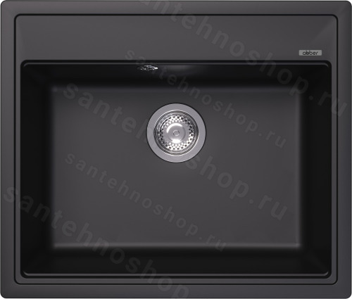 Кухонная мойка Abber Quarz AQ2902B 60x51 из кварцевого композита, черный