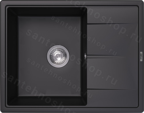 Кухонная мойка Abber Quarz AQ2903B 65x51 из кварцевого композита, черный