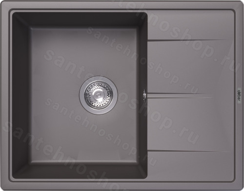Кухонная мойка Abber Quarz AQ2903G 65x51 из кварцевого композита, серый